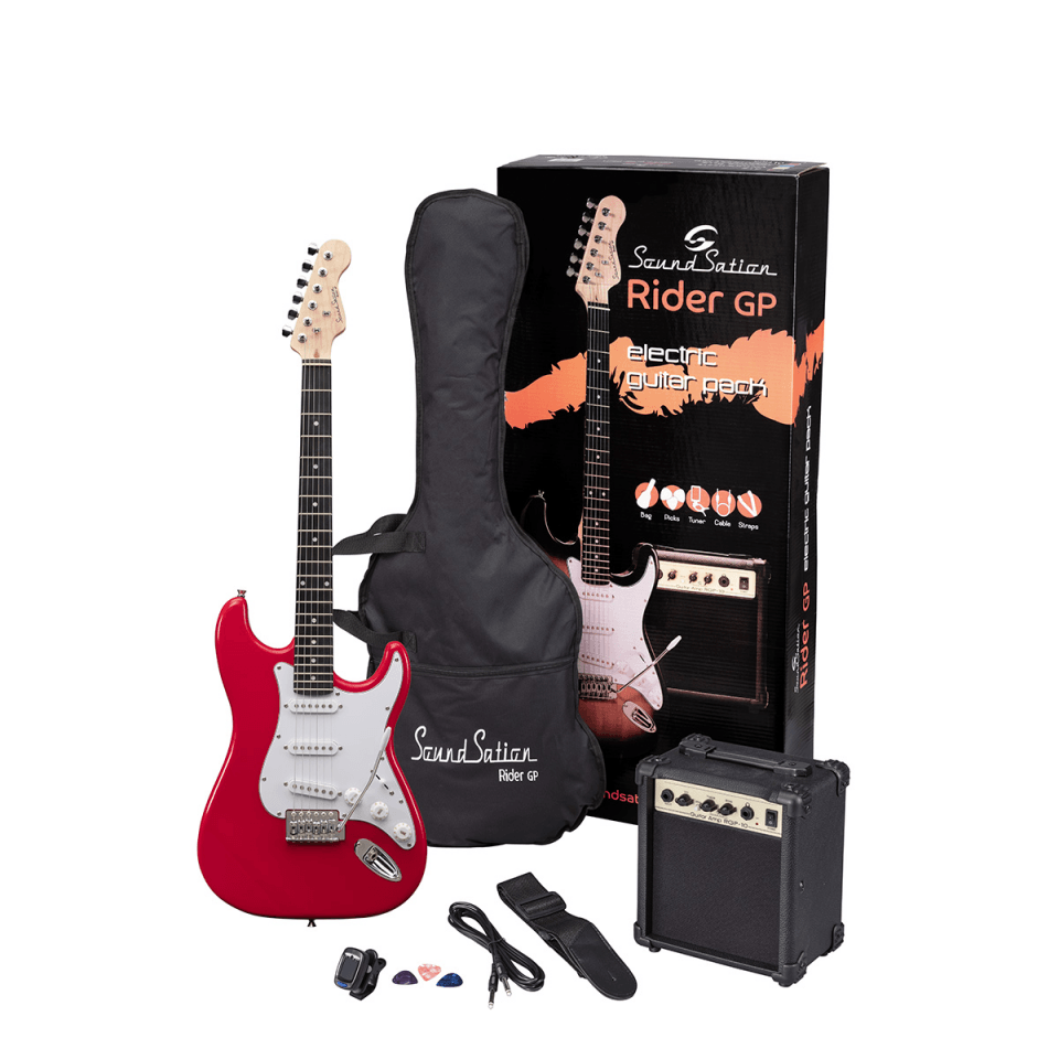 Soundsation Rider GP Electric Guitar Pack - Candy Apple Red - 2