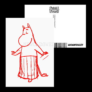 Moomintroll MOOMIN - Mumin-mamma - Letterpress Postcard - 340