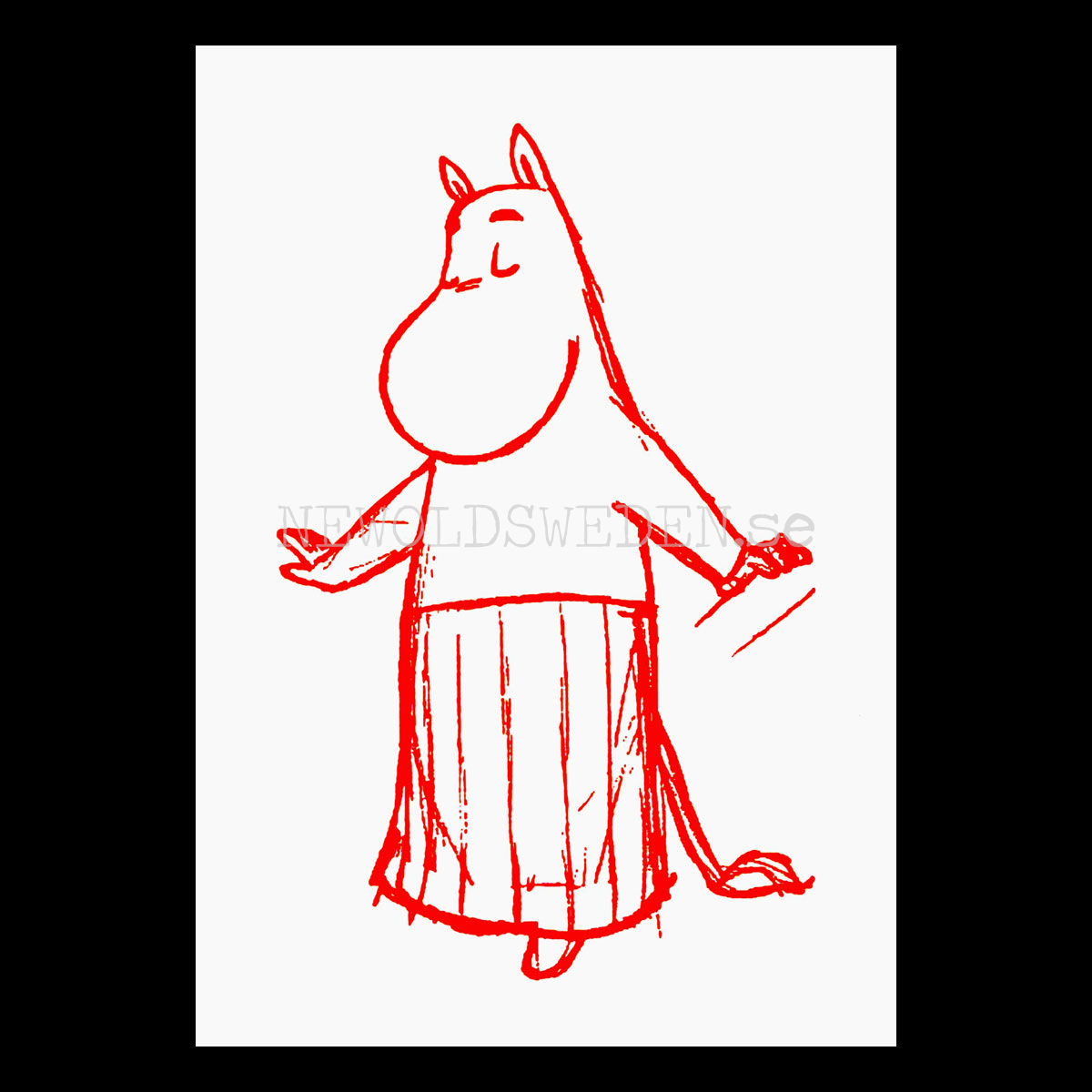Moomintroll MOOMIN - Mumin-mamma - Letterpress Postcard - 340