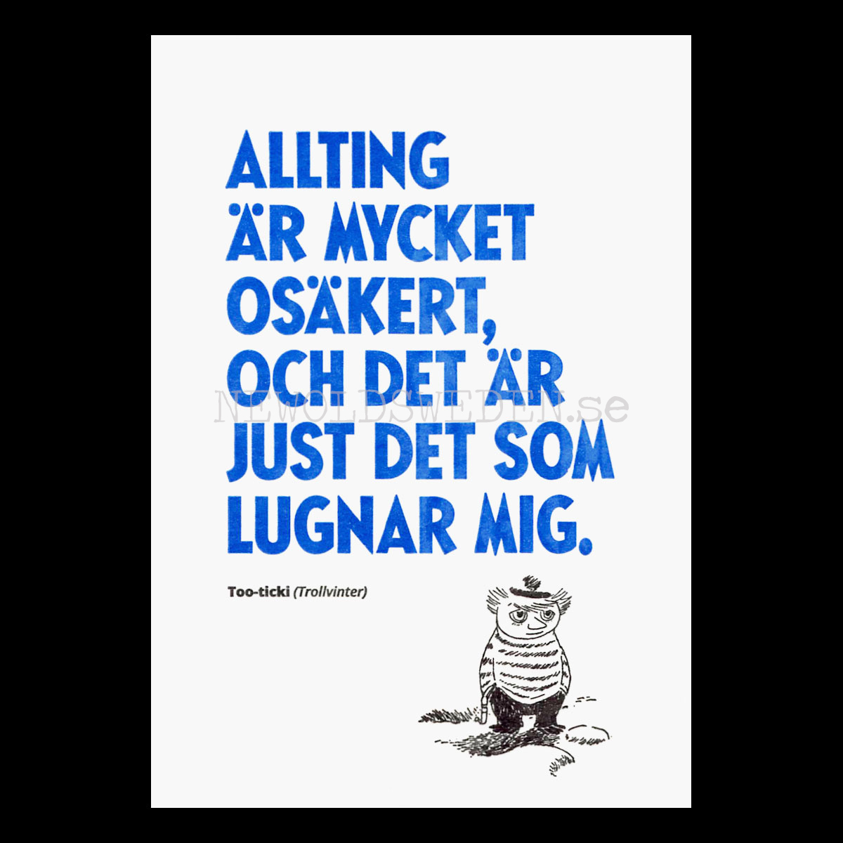 Moomintroll MOOMIN Too-ticki Trollvinter - Letterpress Postcard - 340