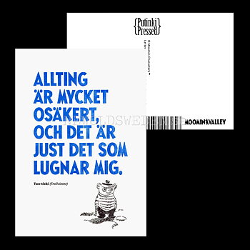 Moomintroll MOOMIN Too-ticki Trollvinter - Letterpress Postcard - 340