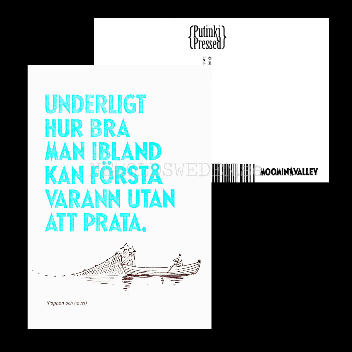 Moomintroll MOOMIN Pappan och havet -  Letterpress Postcard - 340 - 2