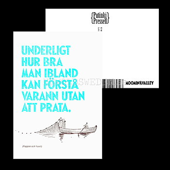 Moomintroll MOOMIN Pappan och havet -  Letterpress Postcard - 340