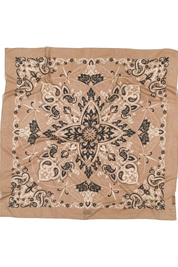 bandana  cotton scarf natural  - 4