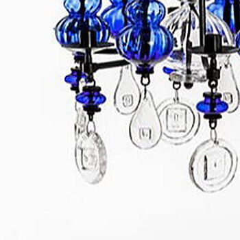 Fish Print Medallion Glass Clear D80 T10