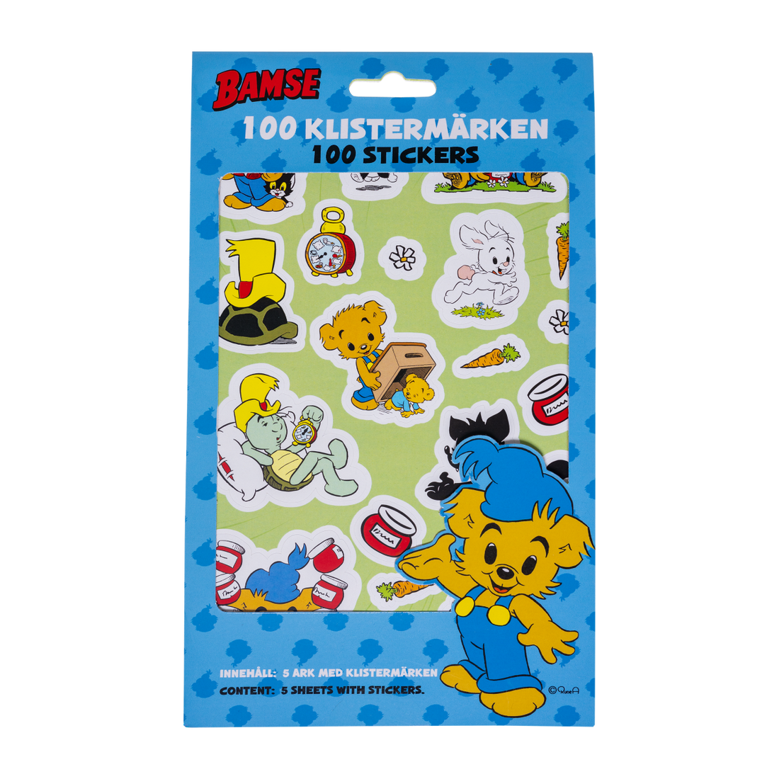 Bamse, Stickers set med 100 stickers