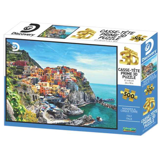 Prime 3D Pussel Cinque Terre, Italien 500 Bitar