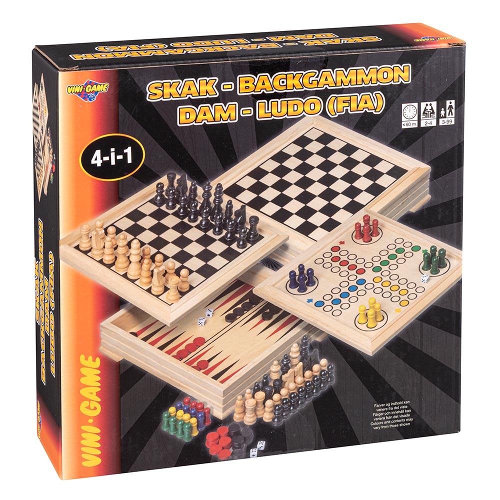 4 i 1 Träspel