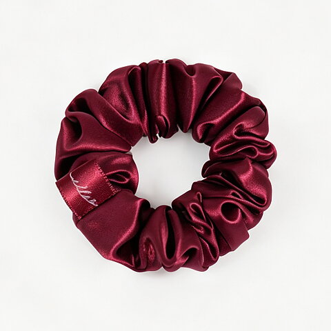 Silky hair scrunchie Large Wine