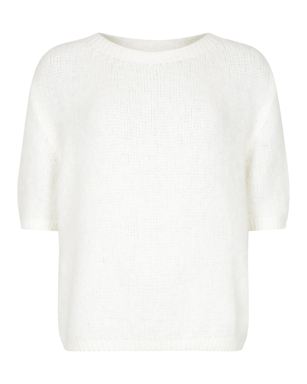 Jumper onesize mohairblandning kort ärm offwhite