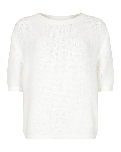 Jumper onesize mohairblandning kort ärm offwhite