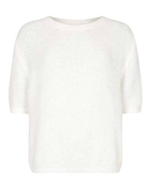 Jumper onesize mohairblandning kort ärm offwhite