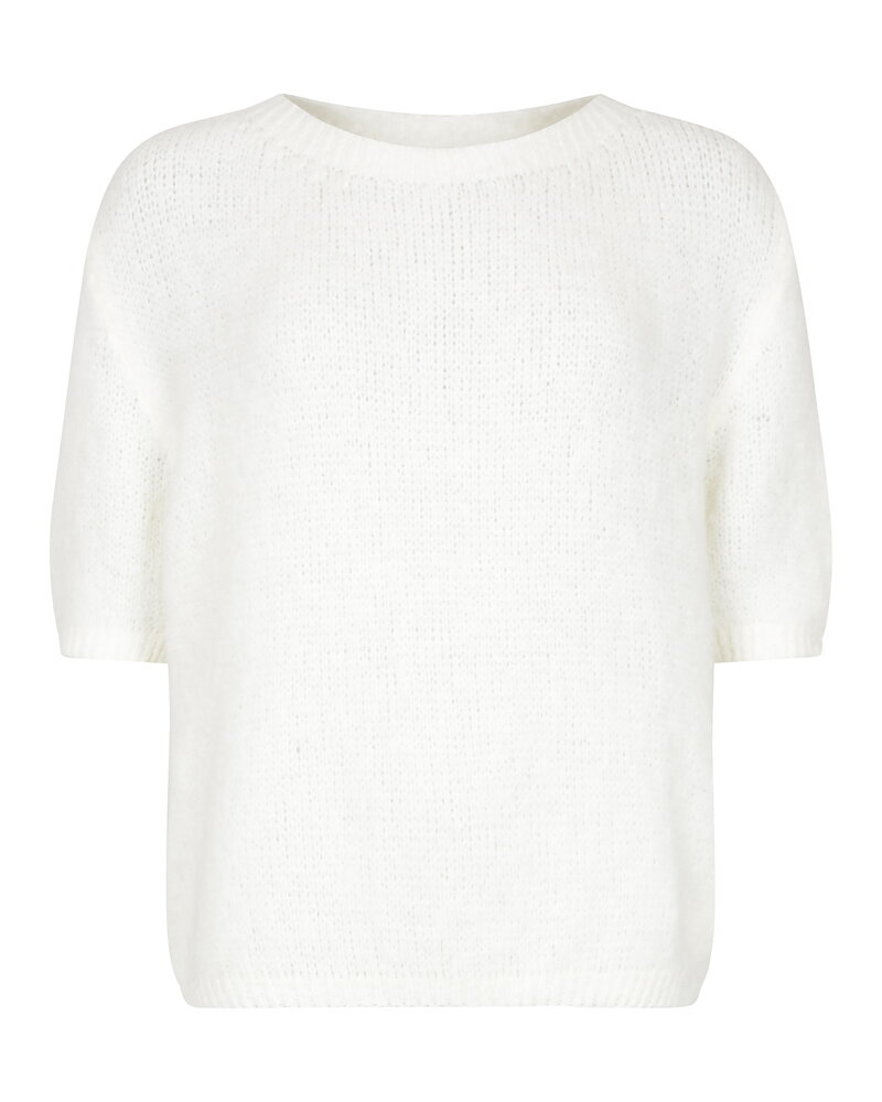 Jumper onesize mohairblandning kort ärm offwhite
