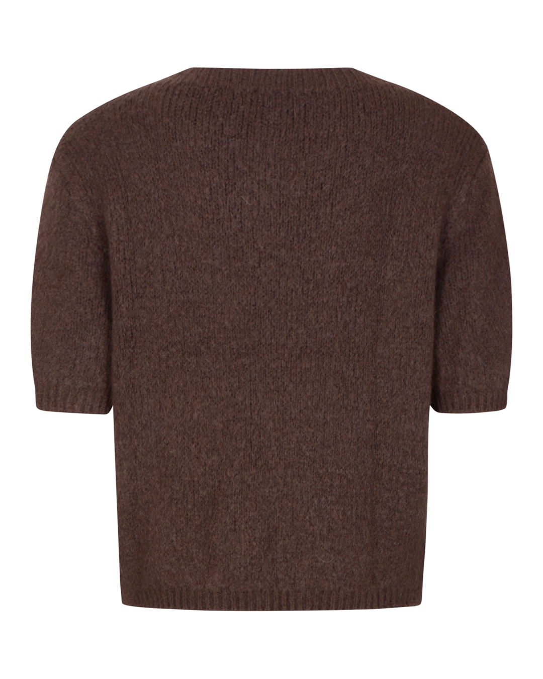 Jumper onesize mohairblandning kort ärm brun - 2