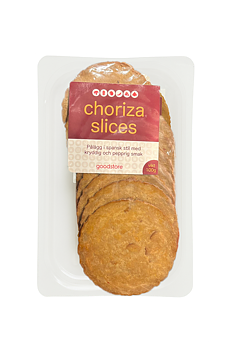 Veganskt pålägg chorizo 100g goodstore