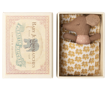 Sleepy wakey baby mouse in matchbox Rose