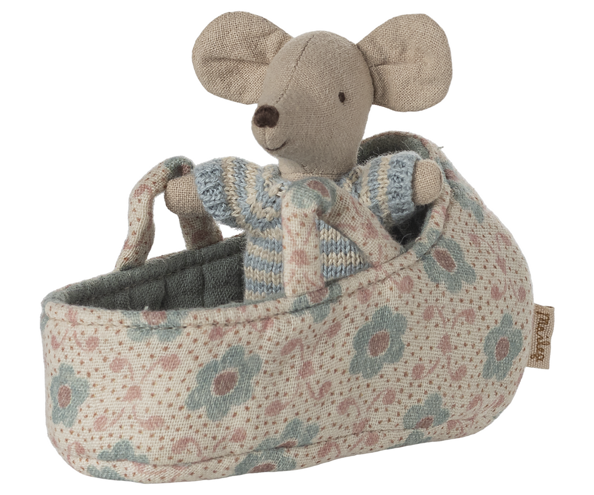 Baby mouse in carry cot Blue - 2