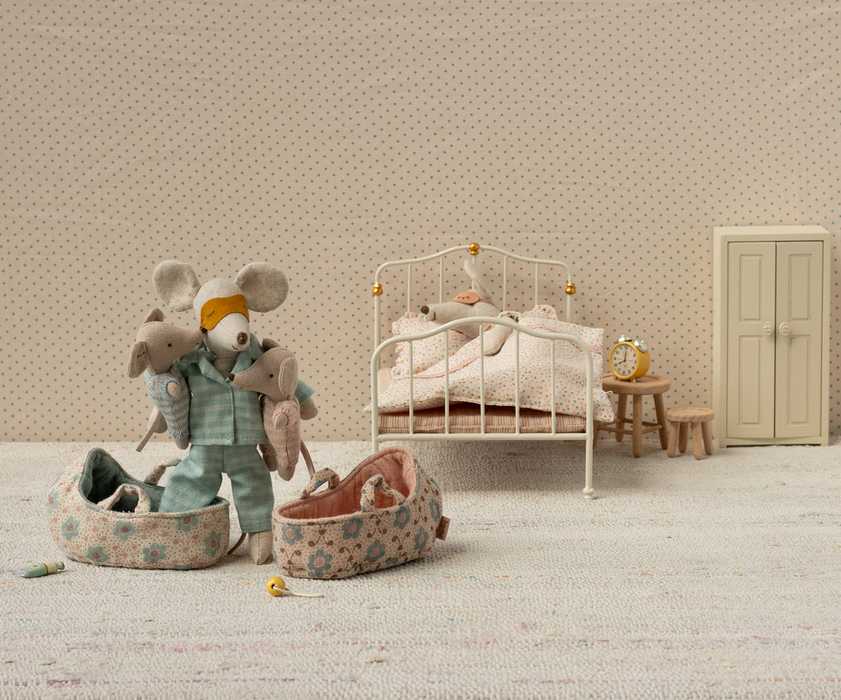 Baby mouse in carry cot Rose - 5