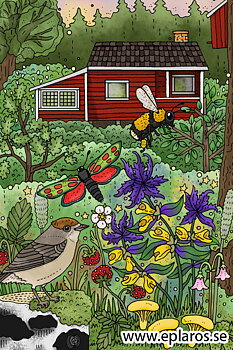 Vykort 10x15 cm Natt och dag