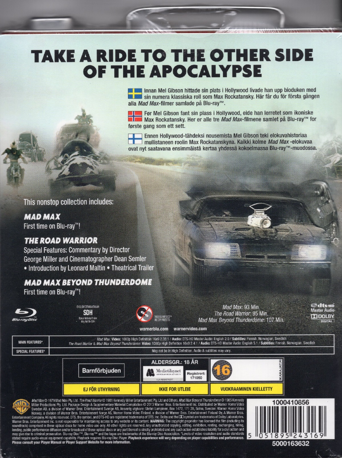 Mad Max Collection (Limited Edition Steelbook) (Blu-ray) - 2