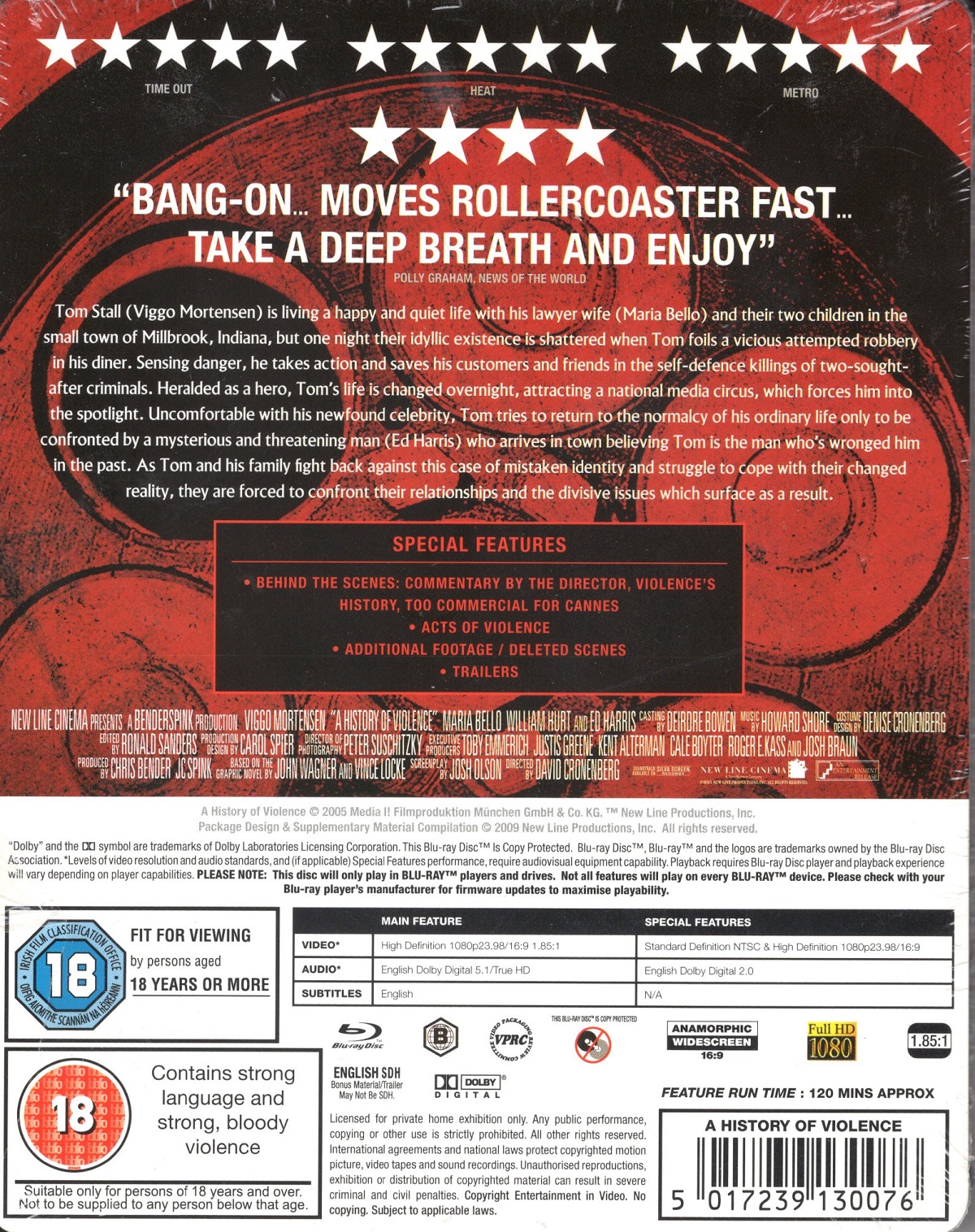 A History of Violence (Limited Edition Steelbook) (ej svensk text) (Blu-ray) - 2