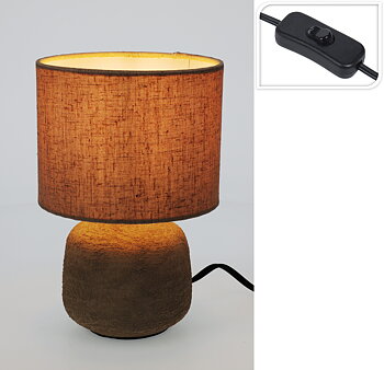 Bordslampa Stengods E14 - ljusbrun