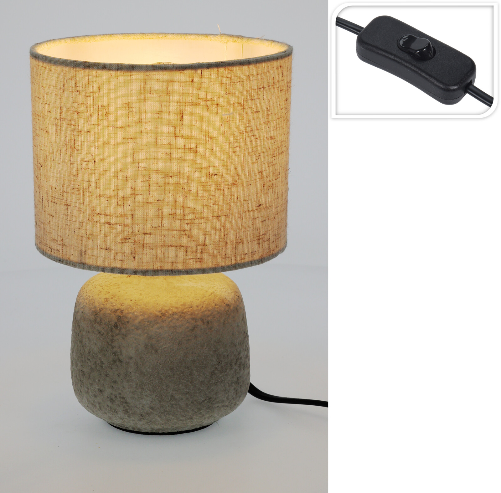 Bordslampa Stengods E14 – Naturvit