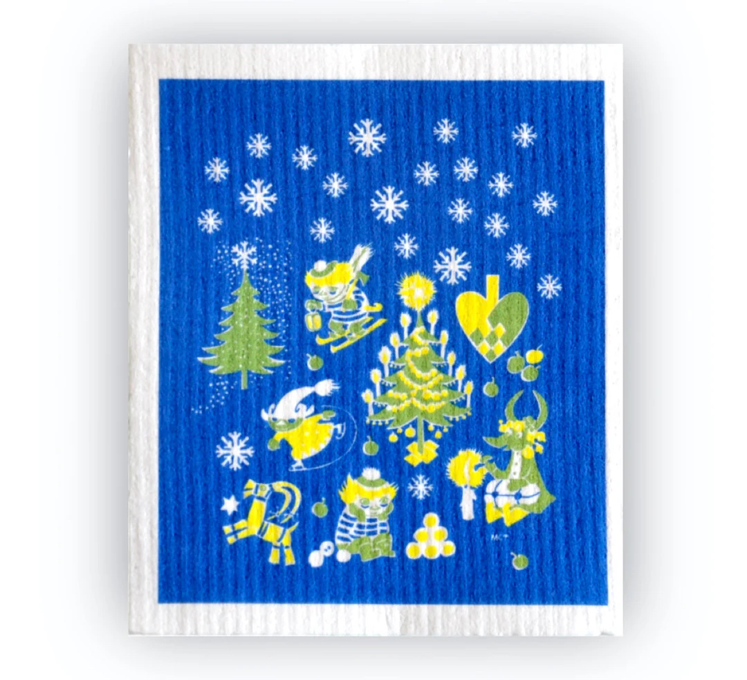 Mumin Disktrasa - Christmas Pattern Blå