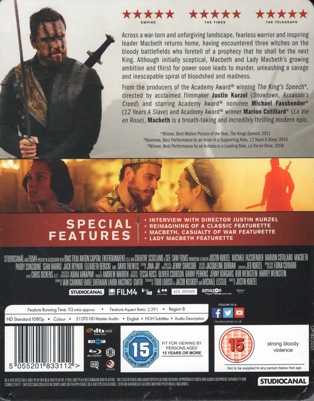 Macbeth (Limited Edition Steelbook) (ej svensk text) (Blu-ray) - 2