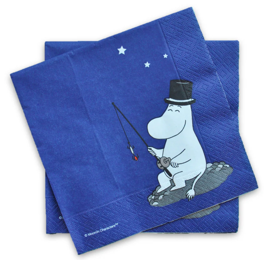 Mumin Servetter - Muminpappa Mörkblå