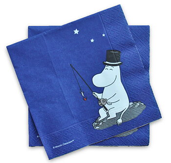 Moomin Napkins - Moominpappa Dark Blue