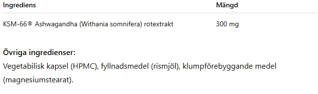 Ashwaganda KSM-66 - 60 kapslar - 2
