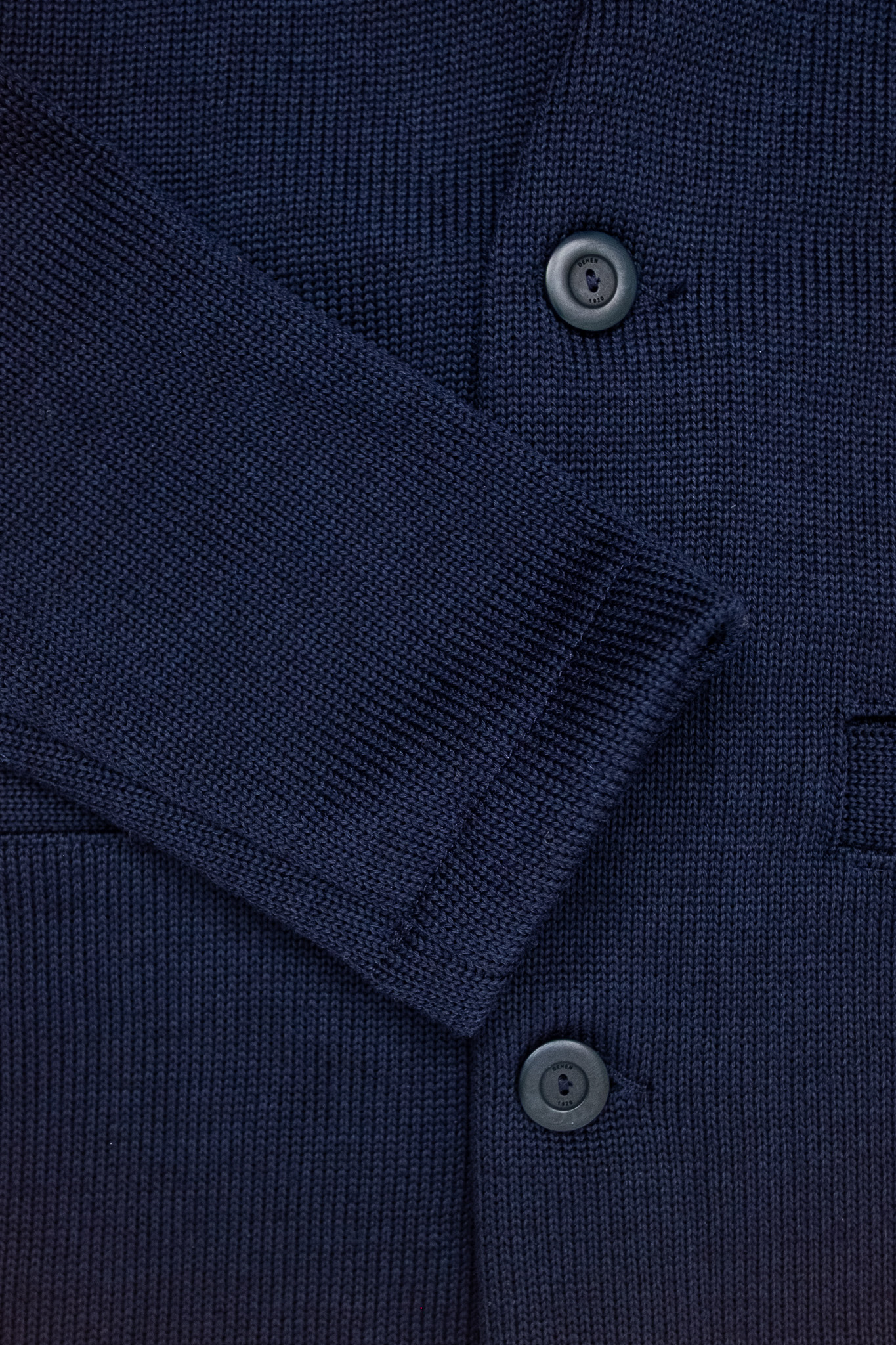 Dehen 1920 - Slouchy Varsity Wool Cardigan DkNavy/Off White - 6