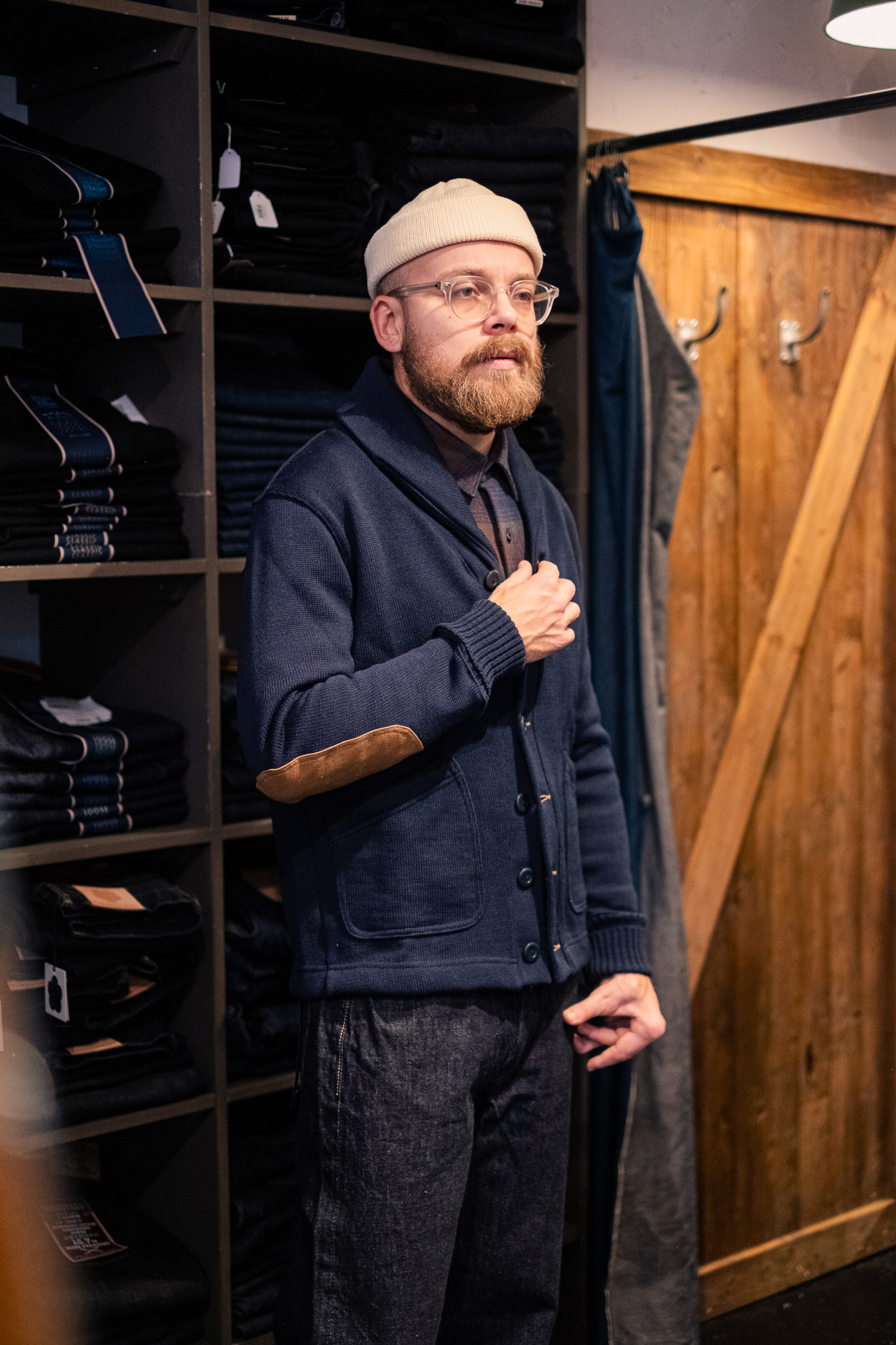 Dehen 1920 - Wool Knit Watch Cap Natural - 5