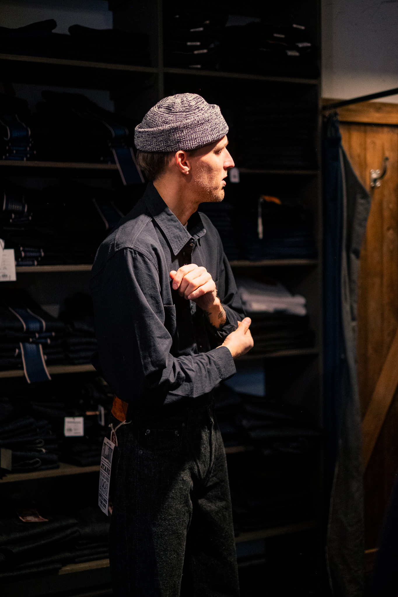 Dehen 1920 - Wool Knit Watch Cap Black/Natural - 9