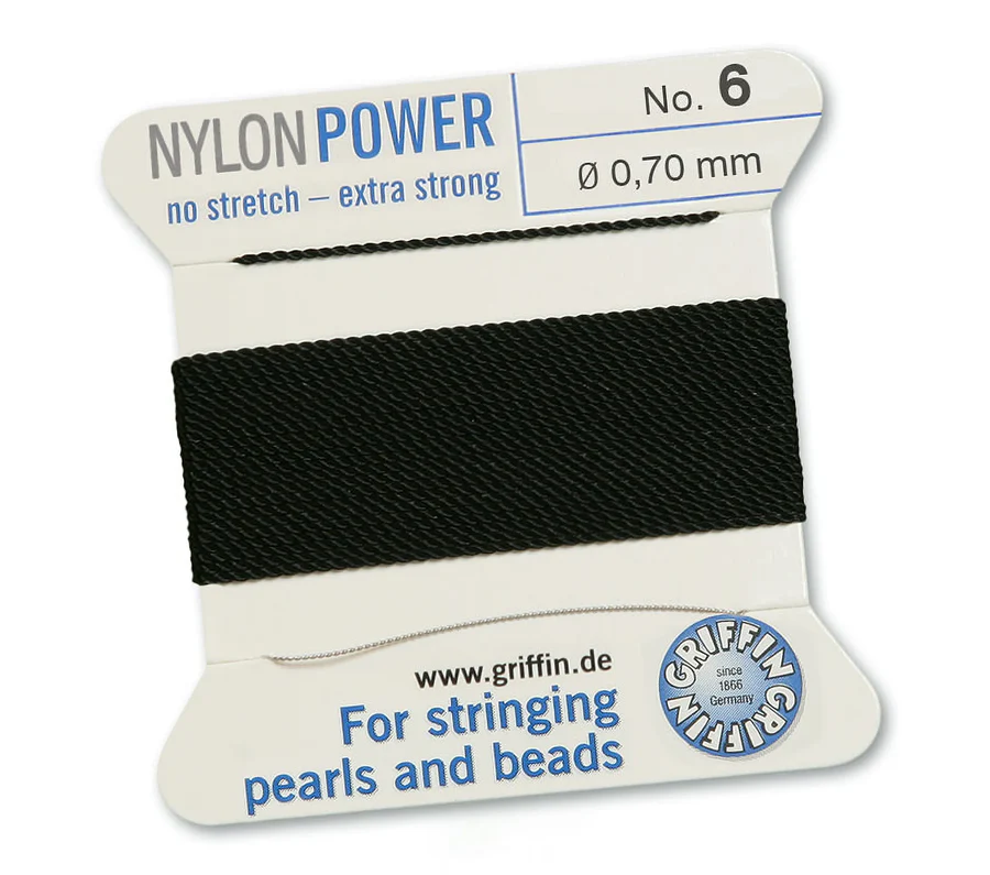 Black 6, Nylonpower No.6 (~0,70 mm) 2m, 1 needle