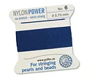 Mörkblå 6, Nylonpower Nr.6 (~0,70 mm) 2m, 1nål