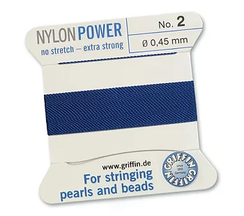 Dark blue 2, Nylonpower No.2 (~0,45 mm) 2m, 1 needle