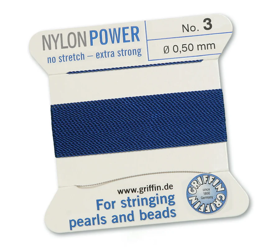 Dark blue 3, Nylonpower No.3 (~0,50 mm) 2m, 1needle