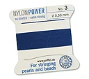 Mörkblå 3,  Nylonpower Nr.3 (~0,50 mm) 2m, 1nål 