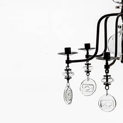 Accessoires en verre pour lustre Clair H30 D45 - 2