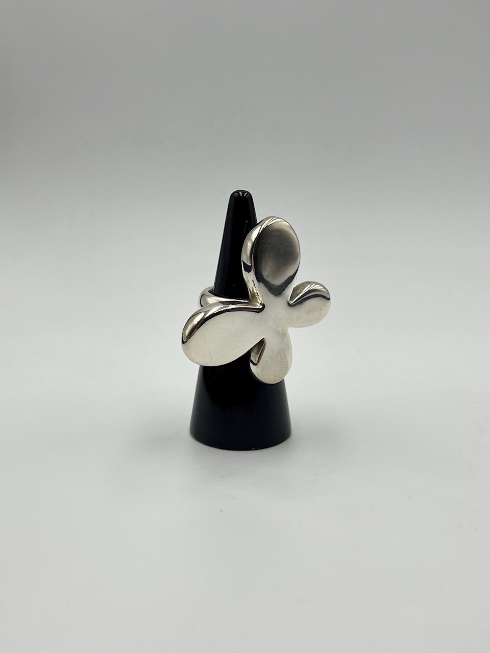 Ring Exign stor blomma handgjord silver  - 3