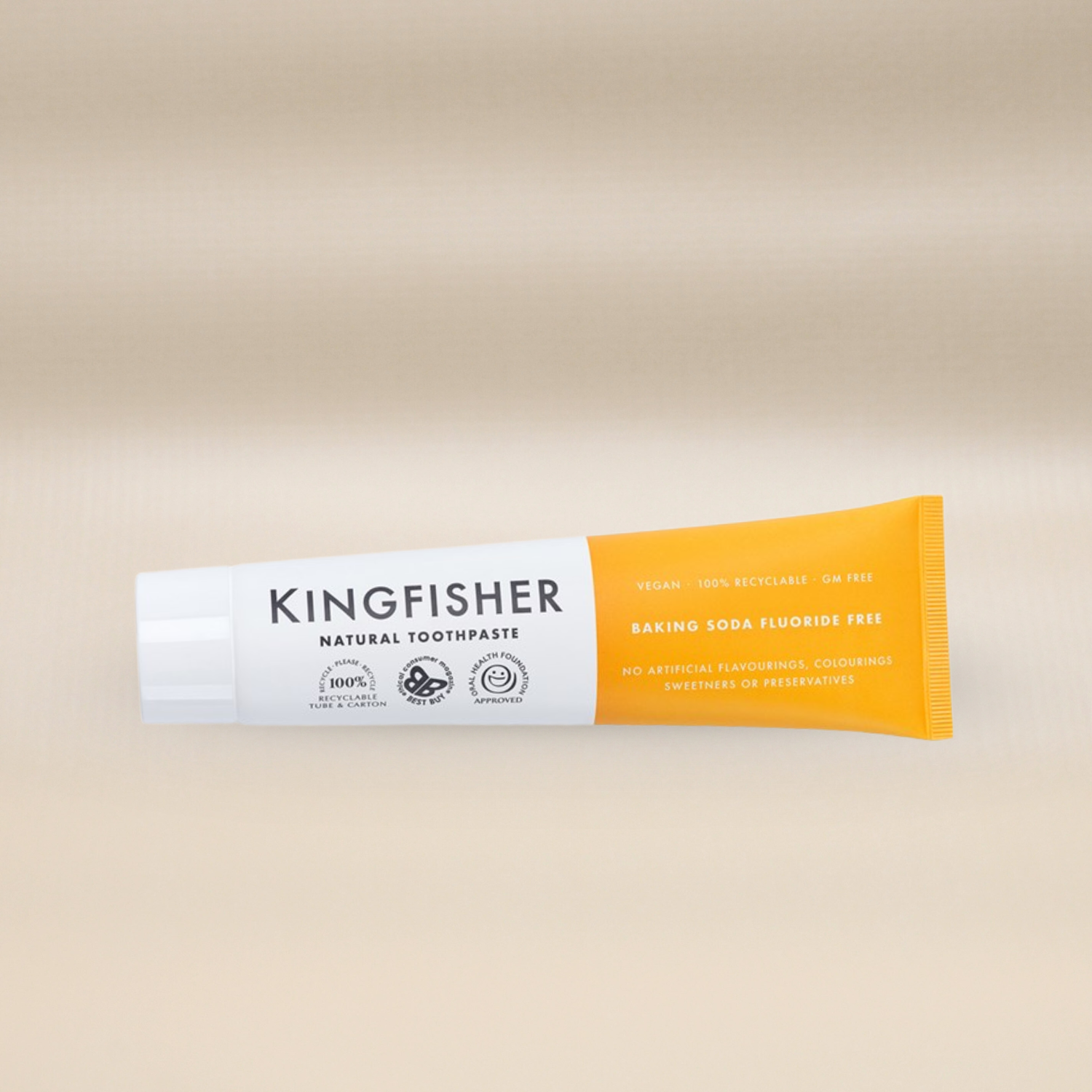 Baking Soda Mint Flourfri Tandkräm 100g, Kingfisher