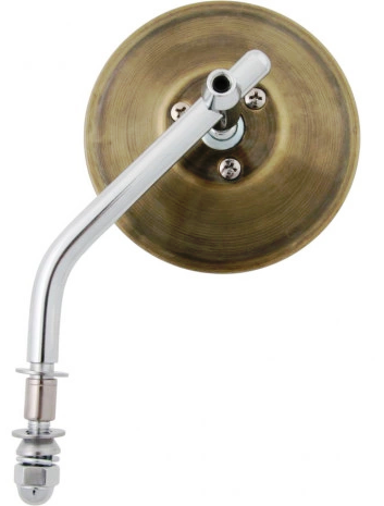 Backspegel,Rund 3" kort Arm, Brass