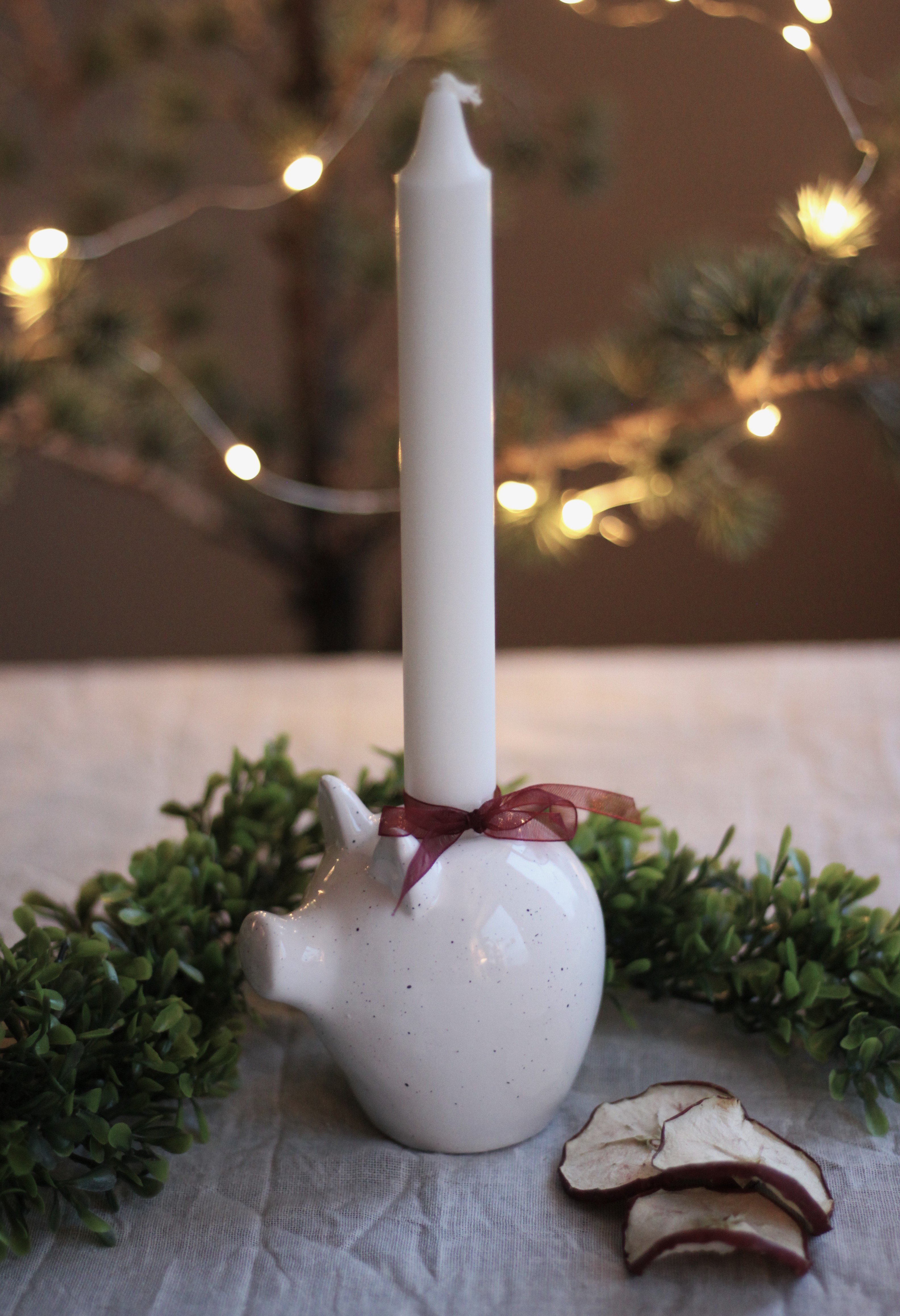 Gris ljusstake vit - 2