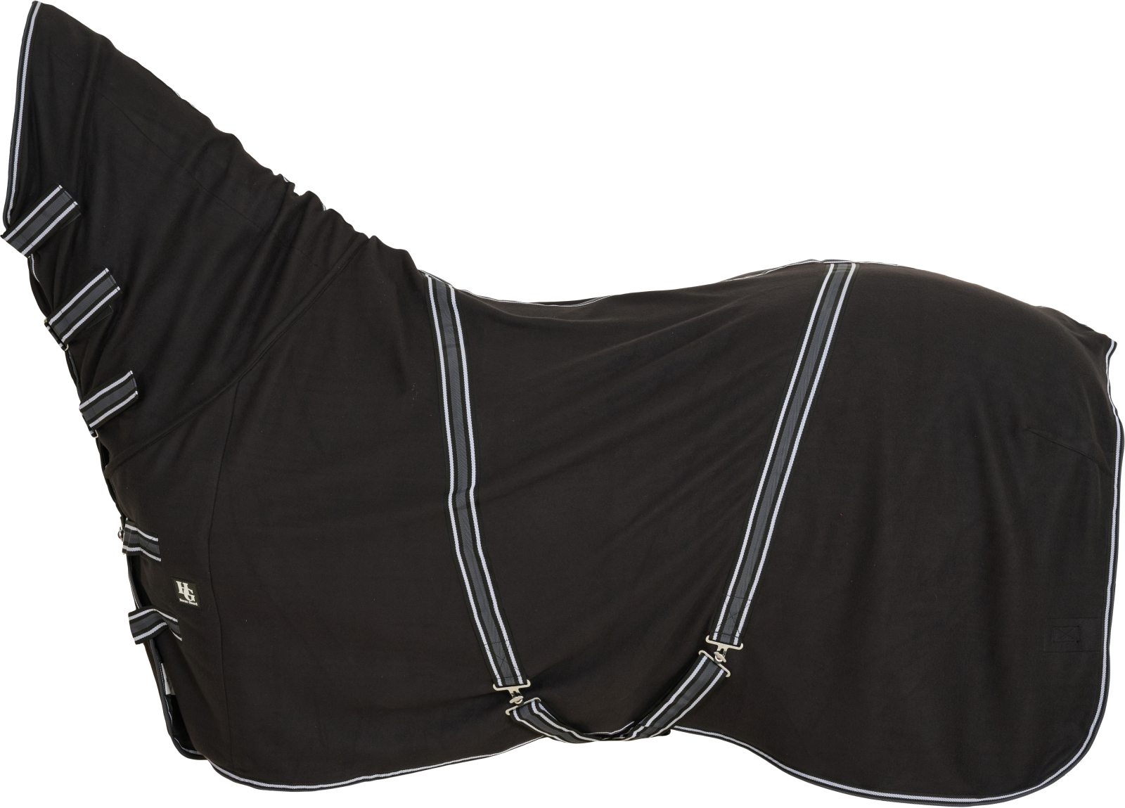 Fleecetäcke HorseGuard med hals  - Svart - 3