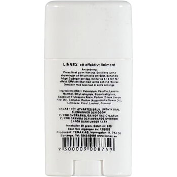 Linnex Stick 50g baksida