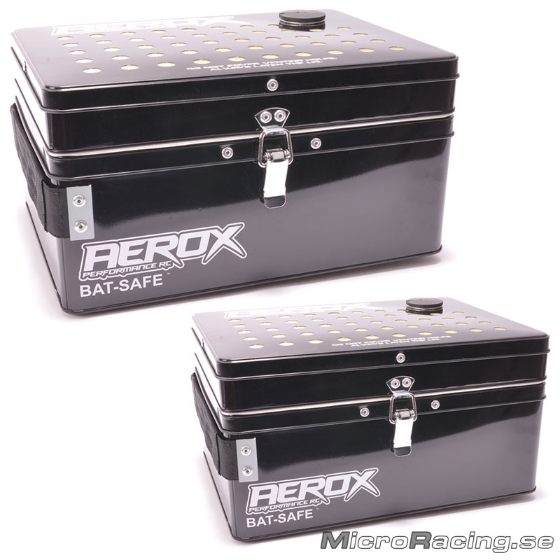 AEROX - Lipo Säkerhets Box, Mini & Medium, Svart
