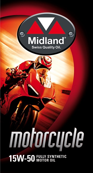 Midland Motorcycleoil 15W-50 Helsyntet JASO MA2 Ducati - KTM  1 Liter  21761 - 2