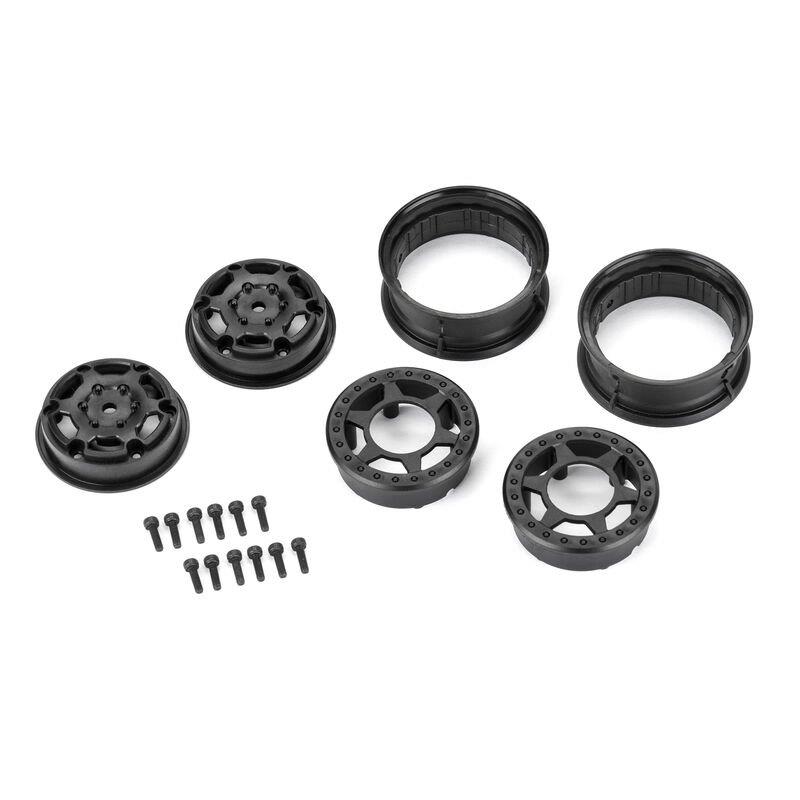Pro-Line 1/10 Holcomb F/R 1.55inch 12mm Crawler Bead-Loc Wheels (2) Black - 3